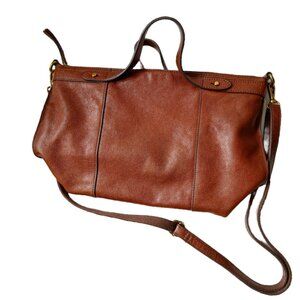 Vintage Sadie Fossil Satchel Handbag in Golden Brown